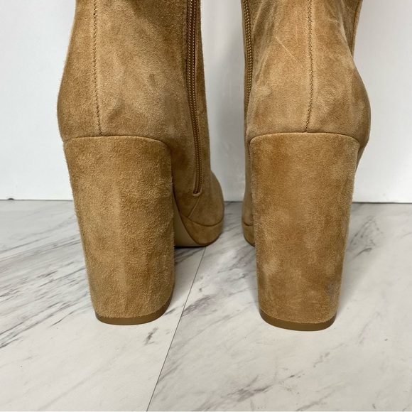 Steve Madden Marcello Tan Suede Heeled Tall Boot 9 1/2 M - Picture 4 of 16